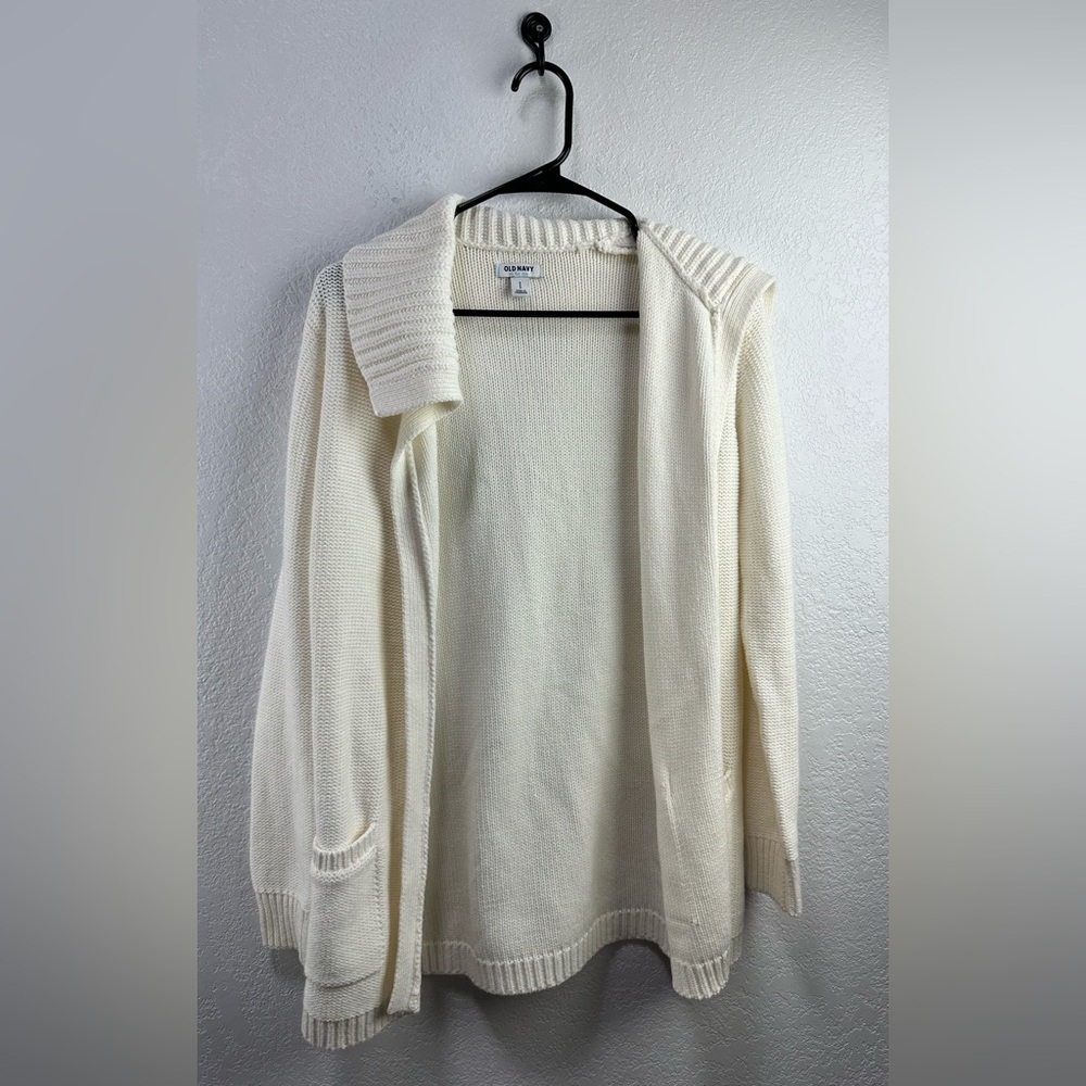 Old Navy Cream Knit Cardigan Sweater Size Small